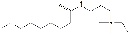 N-Ethyl-N,N-dimethyl-3-[(1-oxononyl)amino]-1-propanaminium Struktur