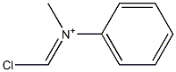 N-Methyl-N-(chloromethylene)benzenaminium Struktur