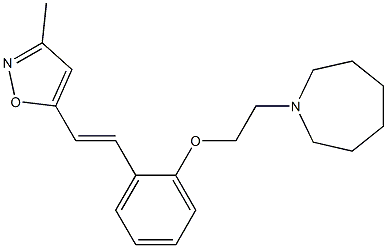 3-Methyl-5-[2-[2-[2-(1-azacycloheptan-1-yl)ethoxy]phenyl]ethenyl]isoxazole Struktur