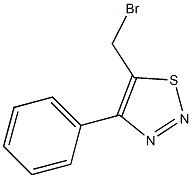 4-(Phenyl)-5-bromomethyl-1,2,3-thiadiazole Struktur