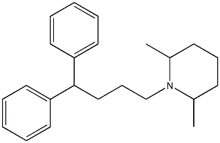 2,6-Dimethyl-1-(4,4-diphenylbutyl)piperidine Struktur