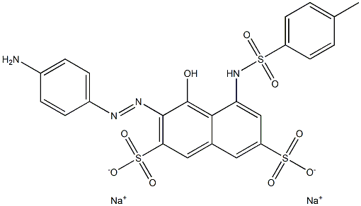 3-[(4-Aminophenyl)azo]-4-hydroxy-5-[[(4-methylphenyl)sulfonyl]amino]-2,7-naphthalenedisulfonic acid disodium salt Struktur