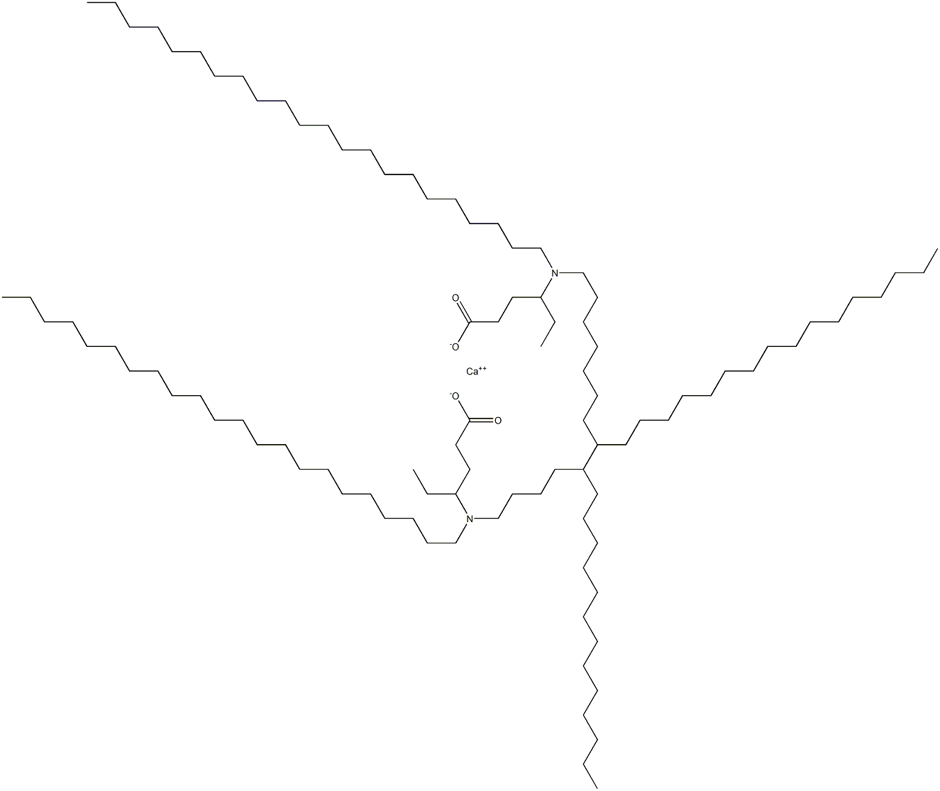 Bis[4-(didocosylamino)hexanoic acid]calcium salt Struktur