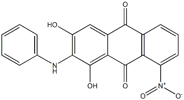 2-Anilino-1,3-dihydroxy-8-nitroanthraquinone Struktur