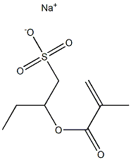 2-(Methacryloyloxy)-1-butanesulfonic acid sodium salt Struktur