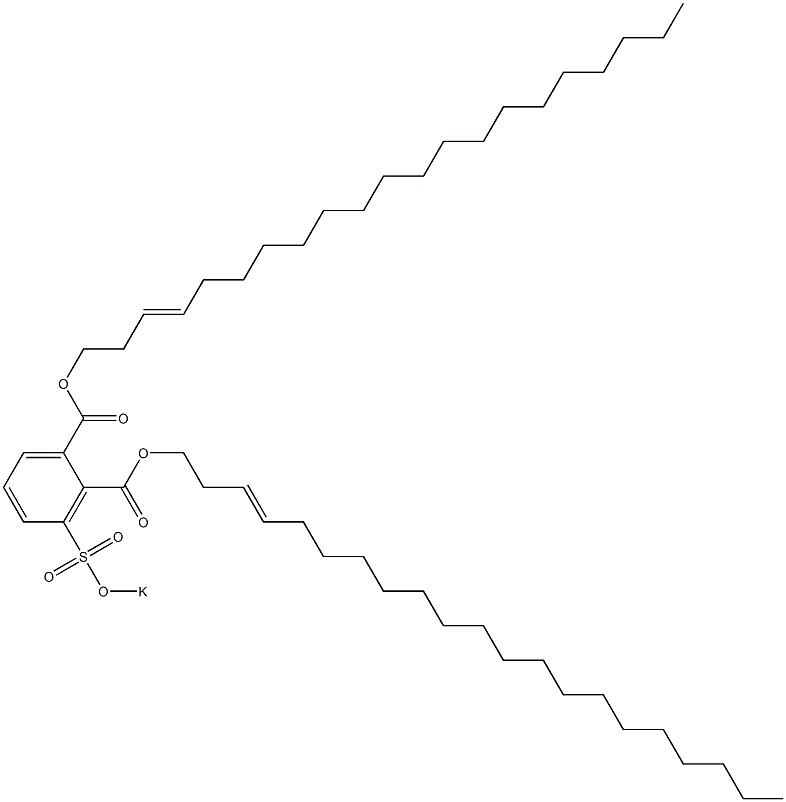 3-(Potassiosulfo)phthalic acid di(3-henicosenyl) ester Struktur