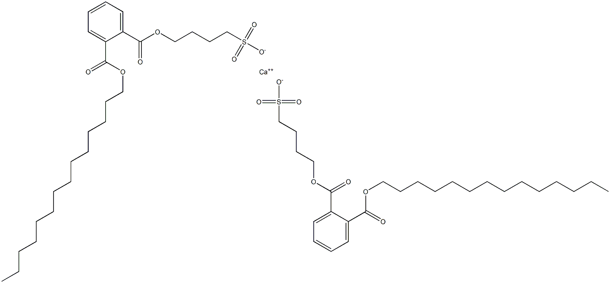 Bis[4-[(2-tetradecyloxycarbonylphenyl)carbonyloxy]butane-1-sulfonic acid]calcium salt Struktur