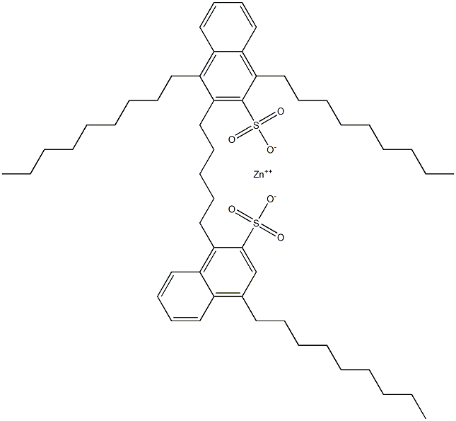 Bis(1,4-dinonyl-2-naphthalenesulfonic acid)zinc salt Struktur