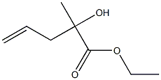 2-Hydroxy-2-methyl-4-pentenoic acid ethyl ester Struktur