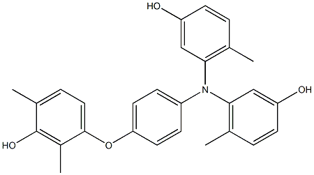 N,N-Bis(3-hydroxy-6-methylphenyl)-4-(3-hydroxy-2,4-dimethylphenoxy)benzenamine Struktur