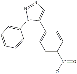 1-(Phenyl)-5-(4-nitrophenyl)-1H-1,2,3-triazole Struktur