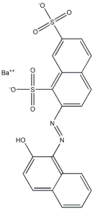 2-[(2-Hydroxy-1-naphtyl)azo]-1,7-naphthalenedisulfonic acid barium salt Struktur