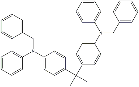 N,N'-Diphenyl-N,N'-dibenzyl[4,4'-(propane-2,2-diyl)dianiline] Struktur