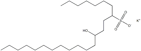 11-Hydroxytricosane-8-sulfonic acid potassium salt Struktur