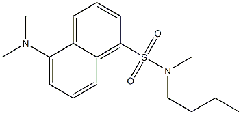 5-Dimethylamino-N-methyl-N-butyl-1-naphthalenesulfonamide Struktur