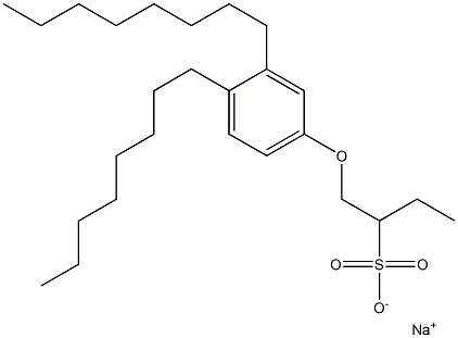 1-(3,4-Dioctylphenoxy)butane-2-sulfonic acid sodium salt Struktur