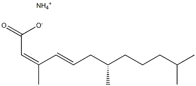 (2Z,4E,7S)-3,7,11-Trimethyl-2,4-dodecadienoic acid ammonium salt Struktur