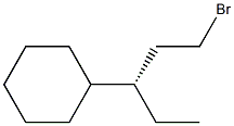 (-)-[(S)-3-Bromo-1-ethylpropyl]cyclohexane Struktur