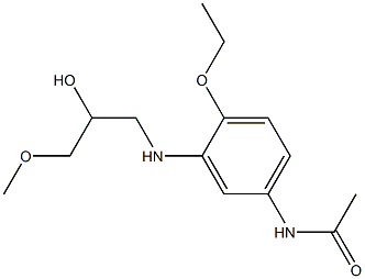 3'-[(2-Hydroxy-3-methoxypropyl)amino]-4'-ethoxyacetanilide Struktur