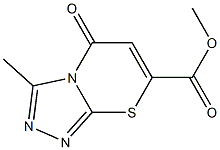 3-Methyl-5-oxo-5H-1,2,4-triazolo[3,4-b][1,3]thiazine-7-carboxylic acid methyl ester Struktur