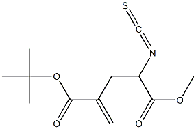 2-Isothiocyanato-4-methyleneglutaric acid 1-methyl 5-tert-butyl ester Struktur