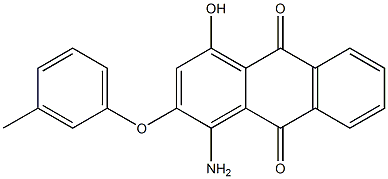 1-Amino-4-hydroxy-2-(3-methylphenoxy)-9,10-anthraquinone Struktur