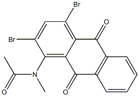 2,4-Dibromo-1-(N-methylacetylamino)anthraquinone Struktur