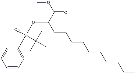 (S)-2-[[Phenyl(methoxy)(tert-butyl)silyl]oxy]lauric acid methyl ester Struktur