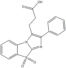 3-[[2-Phenylimidazo[2,1-b]benzothiazole 9,9-dioxide]-3-yl]propanoic acid Struktur