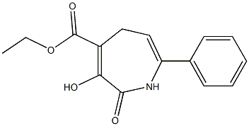 2,5-Dihydro-3-hydroxy-7-phenyl-2-oxo-1H-azepine-4-carboxylic acid ethyl ester Struktur