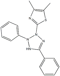 3-(4,5-Dimethylthiazol-2-yl)-2,5-diphenyl-2,3-dihydro-1H-tetrazole Struktur