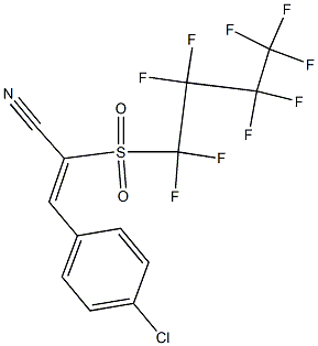 2-(Nonafluorobutylsulfonyl)-3-(4-chlorophenyl)acrylonitrile Struktur