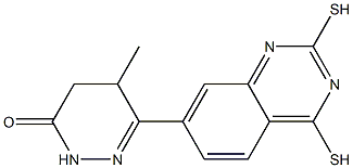 4,5-Dihydro-5-methyl-6-(2,4-dimercaptoquinazolin-7-yl)pyridazin-3(2H)-one Struktur