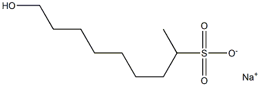 9-Hydroxynonane-2-sulfonic acid sodium salt Struktur