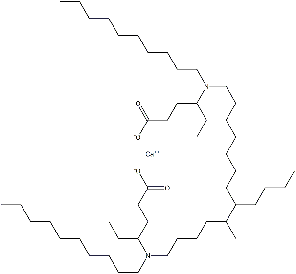 Bis[4-(didecylamino)hexanoic acid]calcium salt Struktur