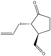 (1R,2S)-2-(2-Propen-1-yl)-3-oxocyclopentane-1-carbaldehyde Struktur