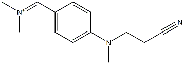 N,N-Dimethyl-p-(2-cyanoethylmethylamino)benzenemethaniminium Struktur