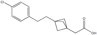 3-[2-(4-Chlorophenyl)ethyl]bicyclo[1.1.1]pentane-1-acetic acid Struktur