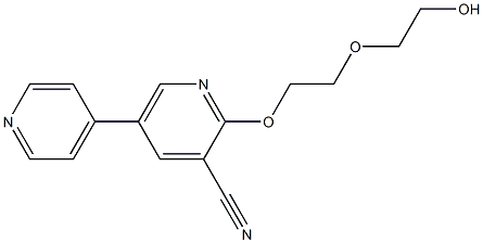 2-[2-(2-Hydroxyethoxy)ethoxy]-5-(4-pyridinyl)pyridine-3-carbonitrile Struktur