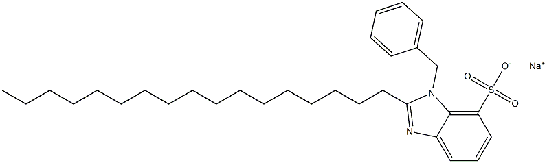 1-Benzyl-2-heptadecyl-1H-benzimidazole-7-sulfonic acid sodium salt Struktur