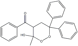 6,6-Diphenyl-4-benzoyl-3-methyl-1,2-dioxan-3-ol Struktur