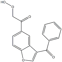 3-Benzoyl-5-(hydroperoxyacetyl)benzofuran Struktur