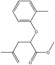 2-(2-Methylphenyloxy)-4-methyl-4-pentenoic acid methyl ester Struktur