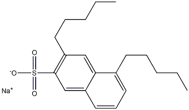 3,5-Dipentyl-2-naphthalenesulfonic acid sodium salt Struktur