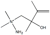 1,1-Dimethyl-1-(2,3-dimethyl-2-hydroxy-3-butenyl)hydrazinium Struktur