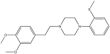 1-(3,4-Dimethoxyphenethyl)-4-[2-(methylthio)phenyl]piperazine Struktur