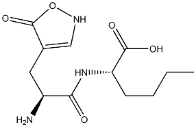 (S)-2-[[(S)-2-Amino-3-[(2,5-dihydro-5-oxoisoxazol)-4-yl]propanoyl]amino]hexanoic acid Struktur