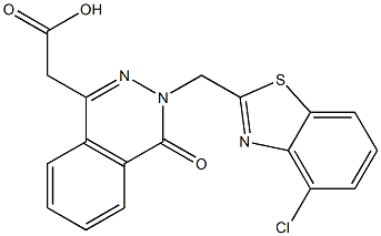 3-[(4-Chloro-2-benzothiazolyl)methyl]-3,4-dihydro-4-oxophthalazine-1-acetic acid Struktur