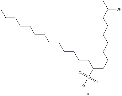 2-Hydroxytricosane-10-sulfonic acid potassium salt Struktur