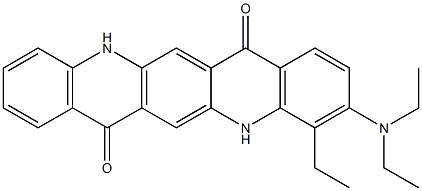 3-(Diethylamino)-4-ethyl-5,12-dihydroquino[2,3-b]acridine-7,14-dione Struktur